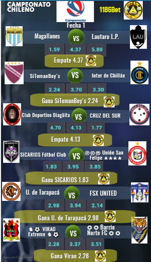 Campeonato chileno Fecha 1 Season 90 (lista) 1186betFecha1S90